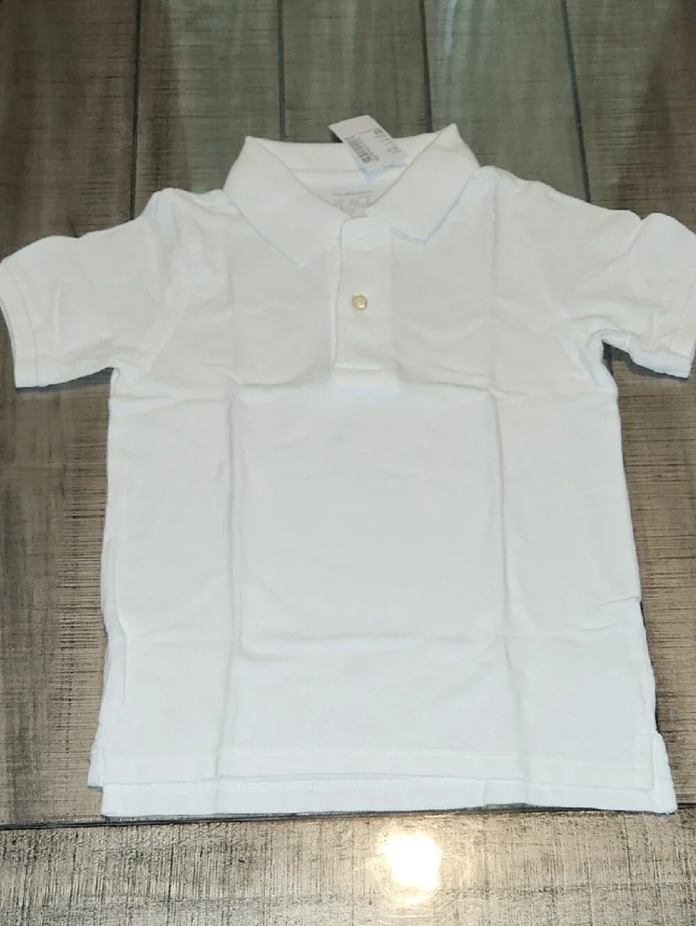 NWT The Children's Place White Short-Sleeve Polo